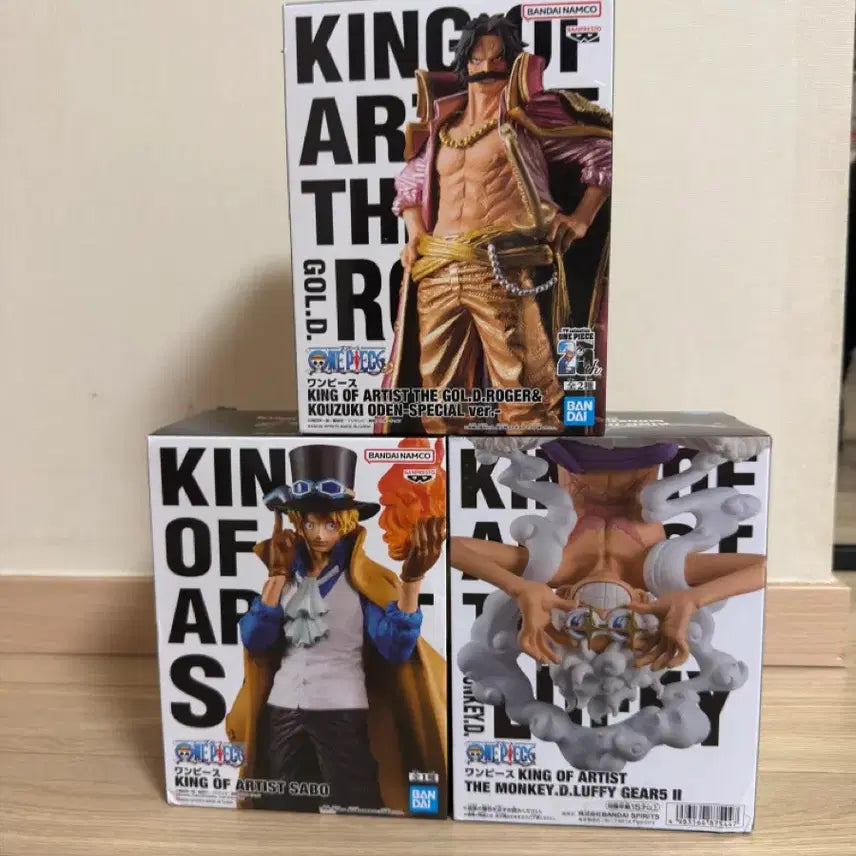 [BUNJANG] One Piece King of Artist Figure Bundle Set (Luffy, Roger, Sabo) / 원피스 피규어 King of Artist 3종 일괄 판매합니다