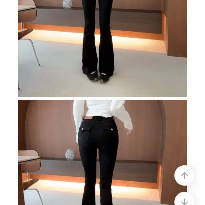 [BUNJANG] Ameeli "Na Show Joong" Bootcut Denim Pants (Black, Dark Blue) / 일택포,새상품) 블랙,진청 2개 일괄 에이블리 나쇼중 부츠컷 데님 팬츠