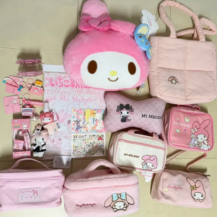 [BUNJANG] My Melody Bag, Plush, Keyring &amp; More Goods Set / 마이멜로디 가방/인형/키링 등 굿즈 세트 모음 판매