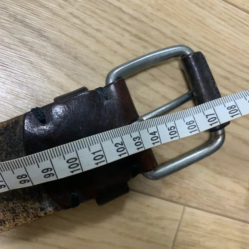 [BUNJANG] Lauren Ralph Lauren Vintage Leather Cross Strap Belt / 로렌 랄프로렌 크로스 스트랩 빈티지 가죽 벨트