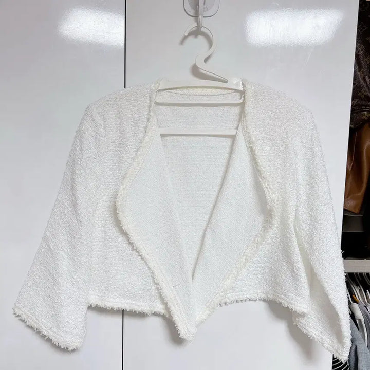 [BUNJANG] Flatper Linen Summer Collarless Jacket Cardigan (New) / 플랫퍼 샤쉐 린넨 여름 노카라 자켓 가디건 (새상품)