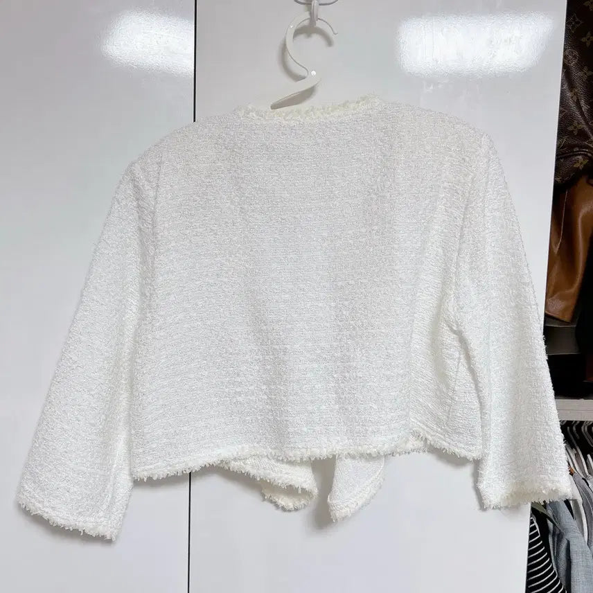 [BUNJANG] Flatper Linen Summer Collarless Jacket Cardigan (New) / 플랫퍼 샤쉐 린넨 여름 노카라 자켓 가디건 (새상품)