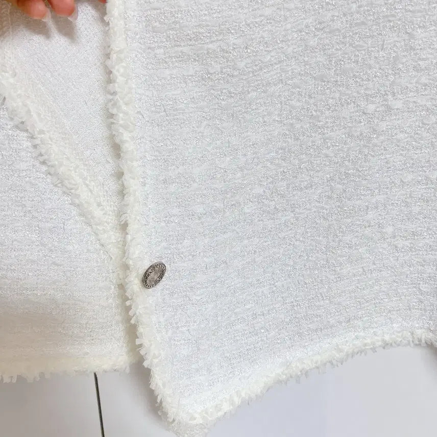 [BUNJANG] Flatper Linen Summer Collarless Jacket Cardigan (New) / 플랫퍼 샤쉐 린넨 여름 노카라 자켓 가디건 (새상품)