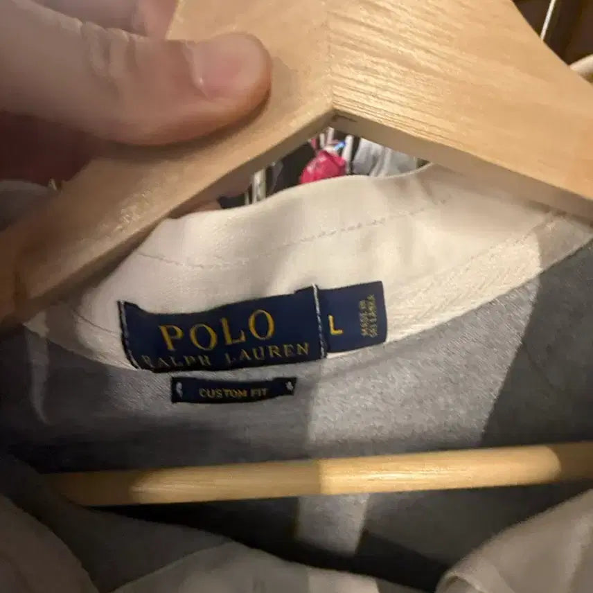 [BUNJANG] Polo Ralph Lauren Rugby Shirt Grey L / 폴로 랄프로렌 럭비티 그레이 L