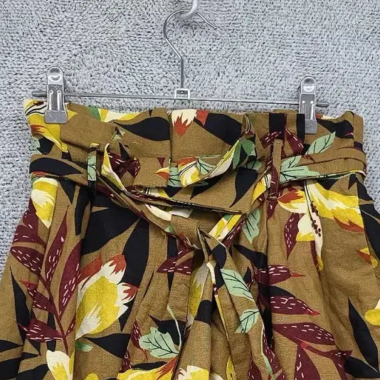 [BUNJANG] Zara Tropical Camel Linen Cotton Blend Skirt XS / 자라 트로피칼 카멜 스커트 XS