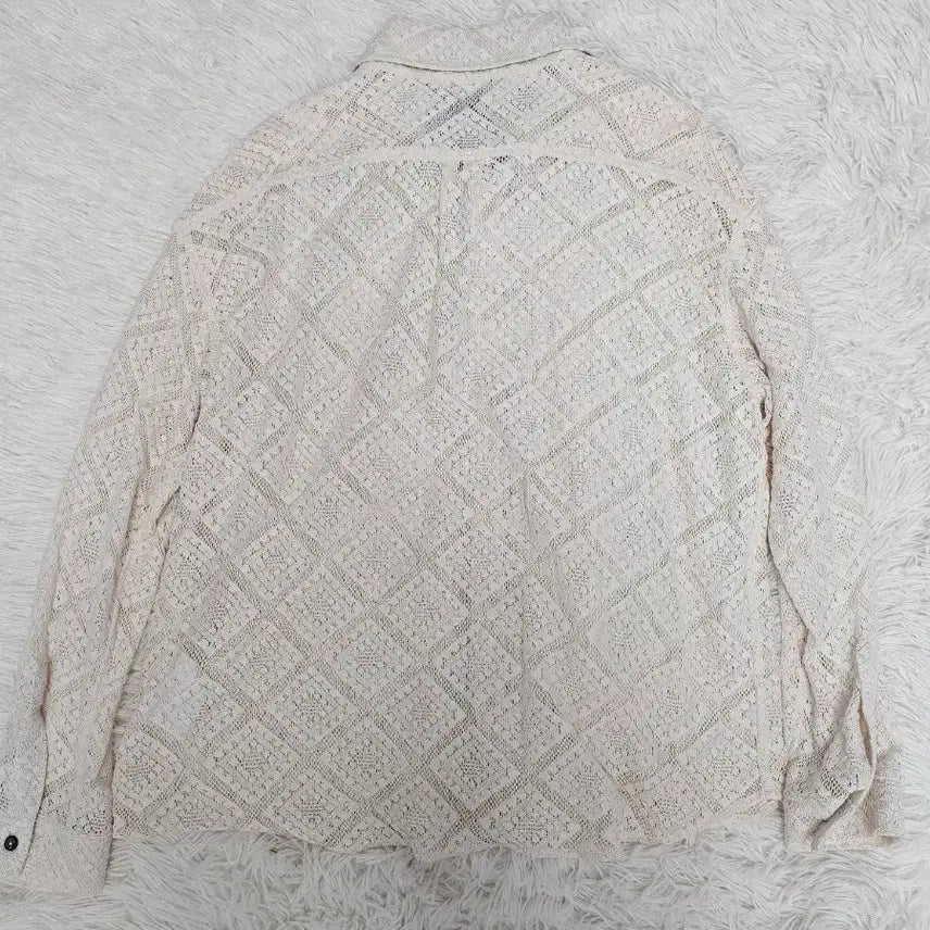 [BUNJANG] SATUR Lace Shirt Ivory XL / SATUR 레이스 셔츠 아이보리 Xl