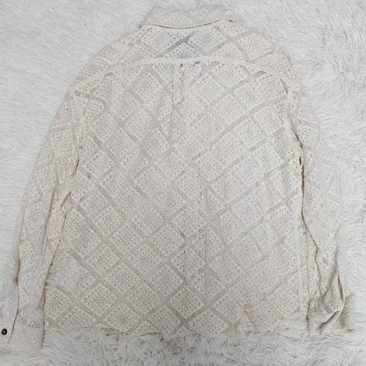 [BUNJANG] SATUR Lace Shirt Ivory XL / SATUR 레이스 셔츠 아이보리 Xl