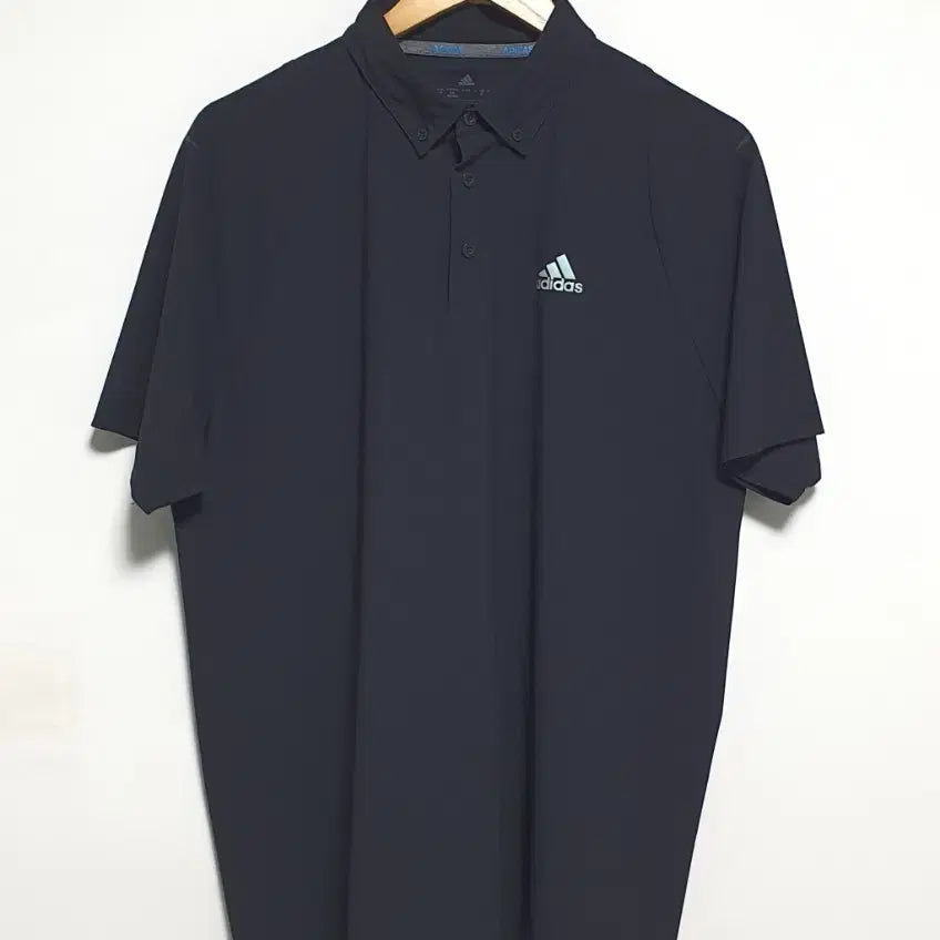 [BUNJANG] Adidas Functional Short Sleeve Polo T-shirt Size 105 Black / 아디다스 기능성 반팔 카라티 105사이즈 블랙