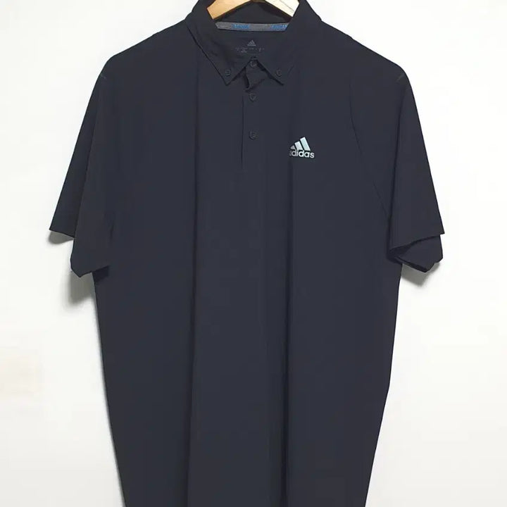 [BUNJANG] Adidas Functional Short Sleeve Polo T-shirt Size 105 Black / 아디다스 기능성 반팔 카라티 105사이즈 블랙