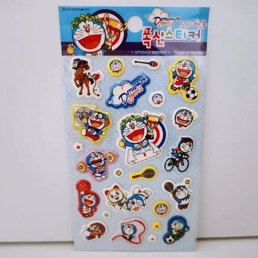 [BUNJANG] Doraemon Plush Sticker / (5월 세일)[고전문구] 도라에몽 폭신 스티커