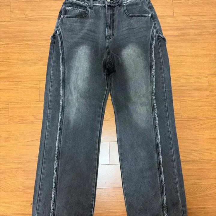 [BUNJANG] INSILENCE Black Denim Wide Pants Vintage / 인사일런스 INSILENCE 흑청 데님 블랙 청바지 와이드팬츠 빈티지