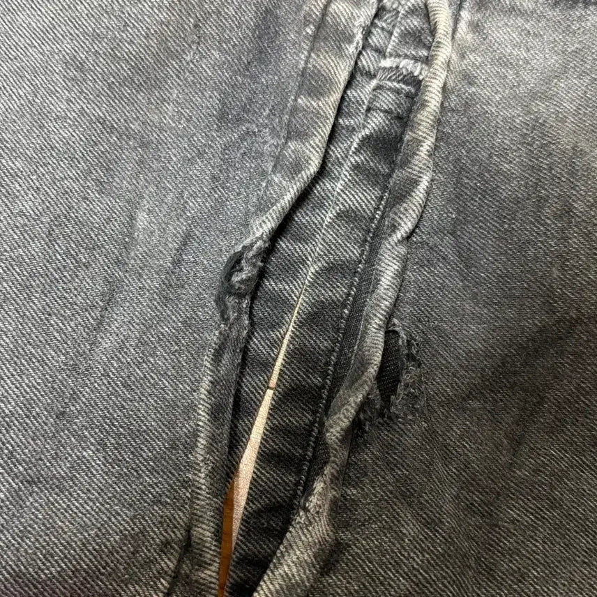 [BUNJANG] INSILENCE Black Denim Wide Pants Vintage / 인사일런스 INSILENCE 흑청 데님 블랙 청바지 와이드팬츠 빈티지