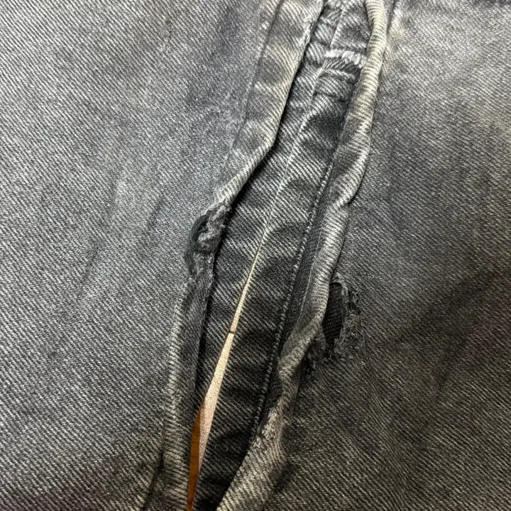 [BUNJANG] INSILENCE Black Denim Wide Pants Vintage / 인사일런스 INSILENCE 흑청 데님 블랙 청바지 와이드팬츠 빈티지