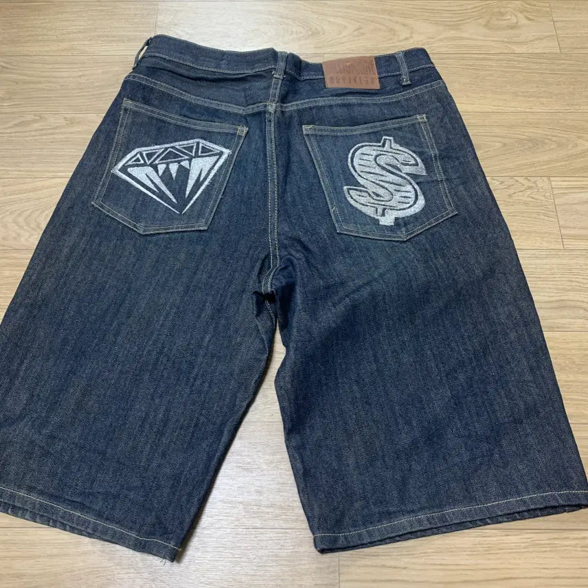 [BUNJANG] BBC Diamond &amp; Dollar Denim Shorts / 34)BBC diamond &amp; dollar 데님 반바지