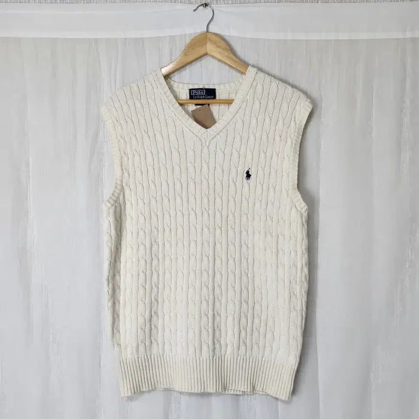 [BUNJANG] Vintage Polo Ralph Lauren Cable Knit Vest / 빈티지 폴로 랄프로렌 케이블 니트 베스트