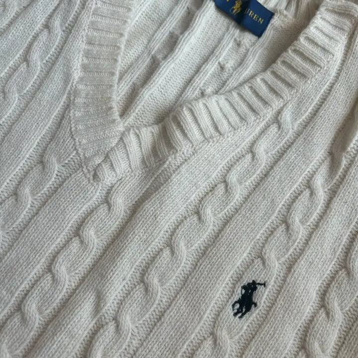 [BUNJANG] Vintage Polo Ralph Lauren Cable Knit Vest / 빈티지 폴로 랄프로렌 케이블 니트 베스트