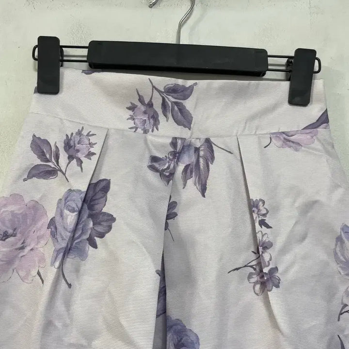[BUNJANG] Silky Satin Floral Pattern Long Flare Skirt / 택ㅇ특가새)N6316 실키새탄느낌 꽃무늬 롱 스커트.플레어