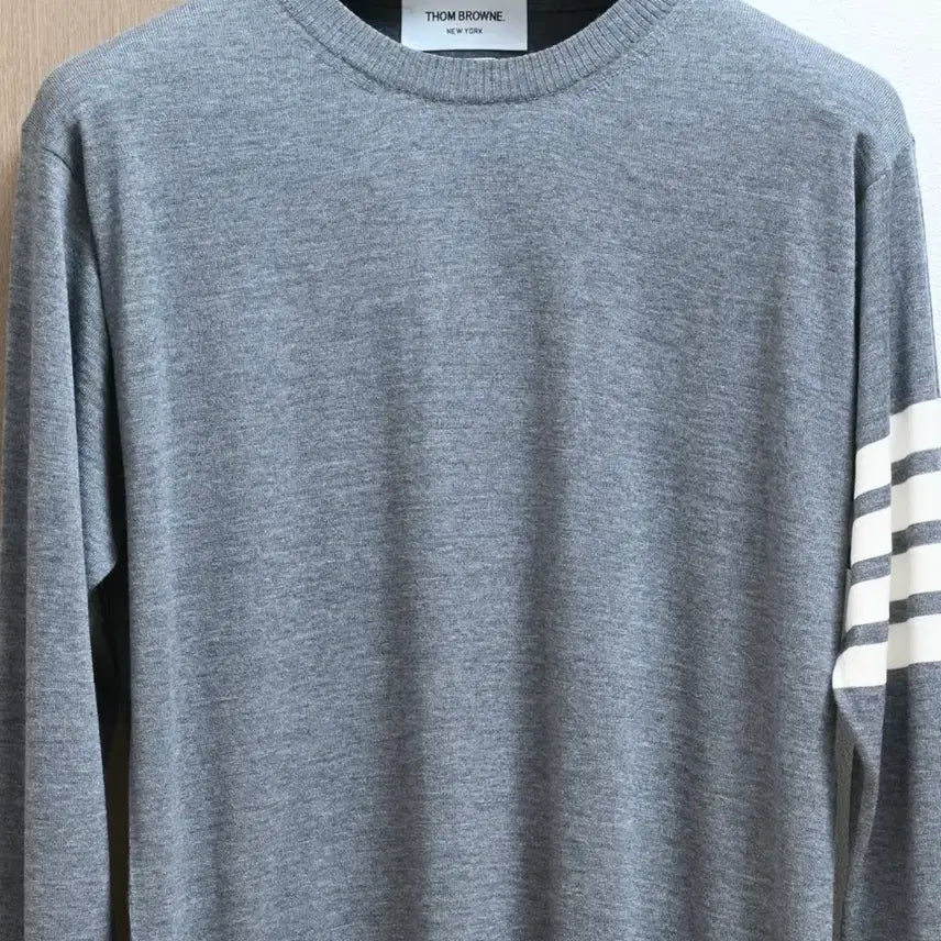 [BUNJANG] Thom Browne Diagonal Merino Wool Knit Grey Size 100 / 톰브라운 사선 메리노울 니트 그레이 3