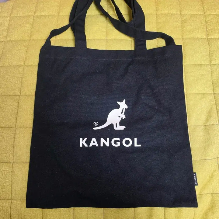 [BUNJANG] Kangol Black Canvas Tote Bag / 캉골 블랙 캔버스 백