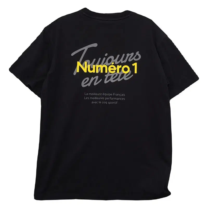 [BUNJANG] Le Coq Sportif Black Short Sleeve T-Shirt / 르꼬끄 스포츠 블랙 반팔티 85(S)
