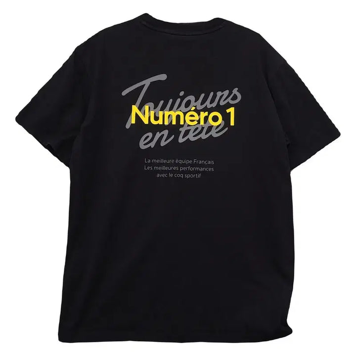 [BUNJANG] Le Coq Sportif Black Short Sleeve T-Shirt / 르꼬끄 스포츠 블랙 반팔티 85(S)