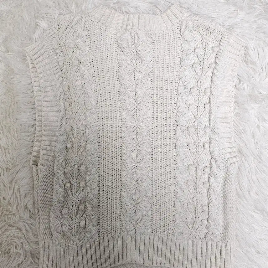 [BUNJANG] And Other Stories Cable Knit Vest Ivory XS / 앤아더스토리즈 케이블 니트 베스트 아이보리 XS