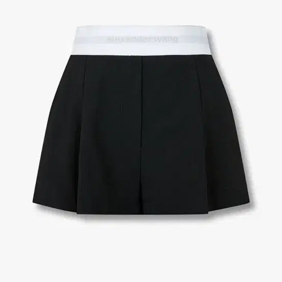 [BUNJANG] Alexander Wang Logo Waistband Pleated Shorts Size 0 / 새제품) 알렉산더왕 로고 웨이스트 밴딩 플리츠 쇼츠 0