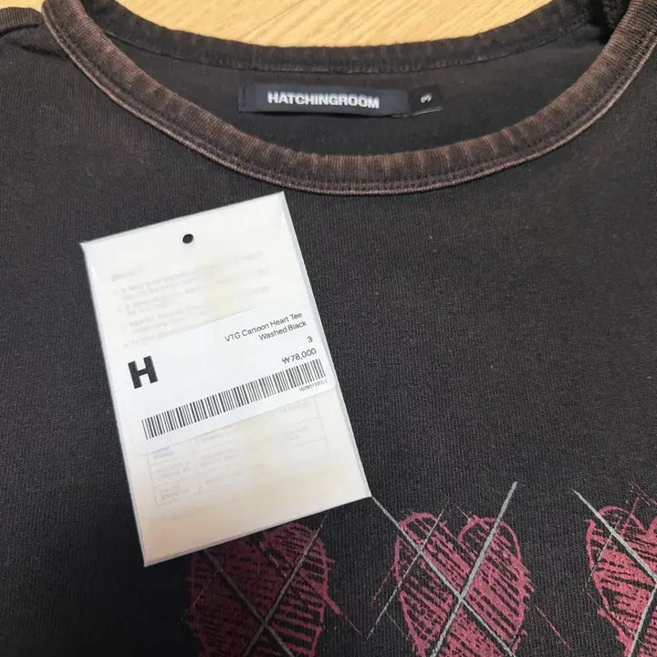 [SOLD OUT] 해칭룸 vtg 카툰 하트티 롱슬리브 3사이즈