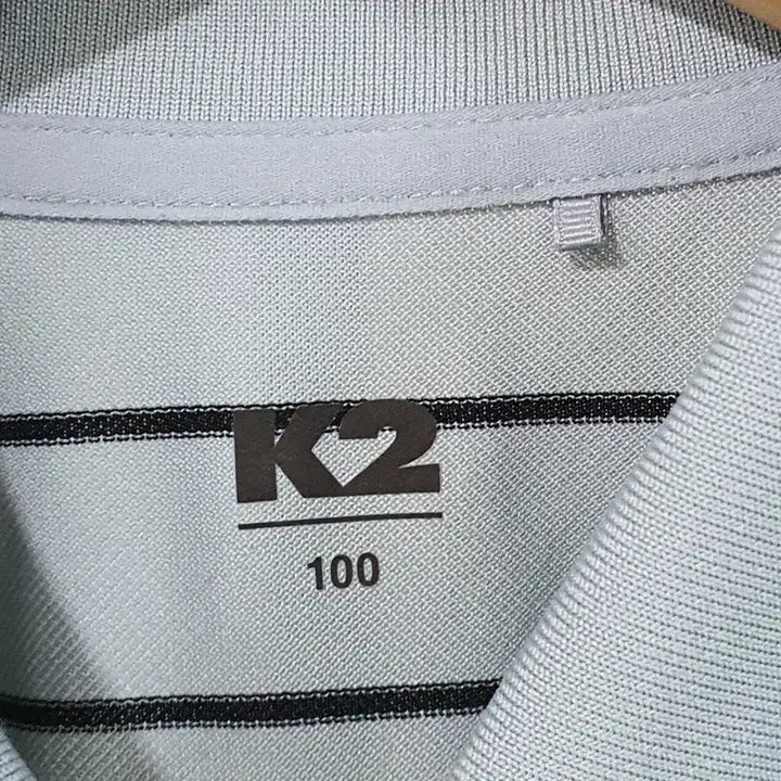 [BUNJANG] K2 New Design Striped Short Sleeve Polo Shirt / 케이투 신형디자인 스트라이프 반팔 카라티 100