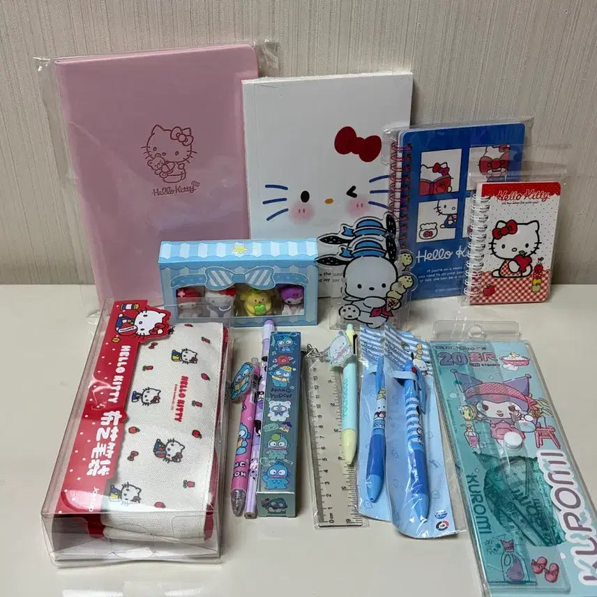 [BUNJANG] Sanrio Characters Stationery Set Bundle (Hello Kitty, Kuromi, Pochacco, Hangyodon, etc.) / 산리오 캐릭터 문구 세트 모음 일괄(키티, 쿠로미, 포차코, 한교동 등)