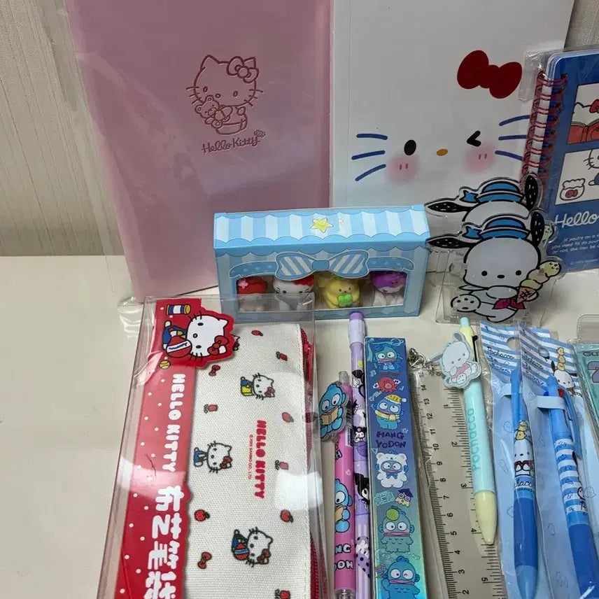 [BUNJANG] Sanrio Characters Stationery Set Bundle (Hello Kitty, Kuromi, Pochacco, Hangyodon, etc.) / 산리오 캐릭터 문구 세트 모음 일괄(키티, 쿠로미, 포차코, 한교동 등)