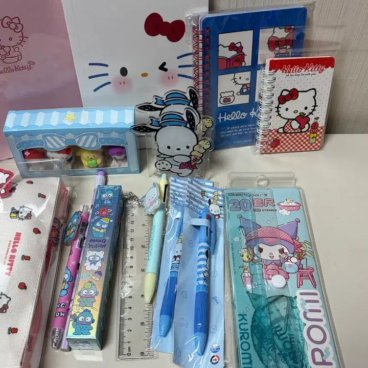 [BUNJANG] Sanrio Characters Stationery Set Bundle (Hello Kitty, Kuromi, Pochacco, Hangyodon, etc.) / 산리오 캐릭터 문구 세트 모음 일괄(키티, 쿠로미, 포차코, 한교동 등)