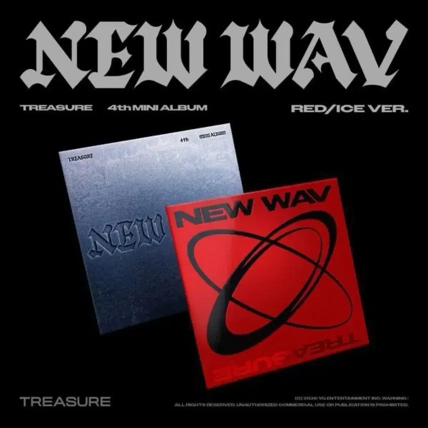 [BUNJANG] Treasure New Wave Album Red Ice Version Bundle Set (Sealed) / 세트) 트레저 뉴웨이브 미개봉 앨범 Red Ice 버전