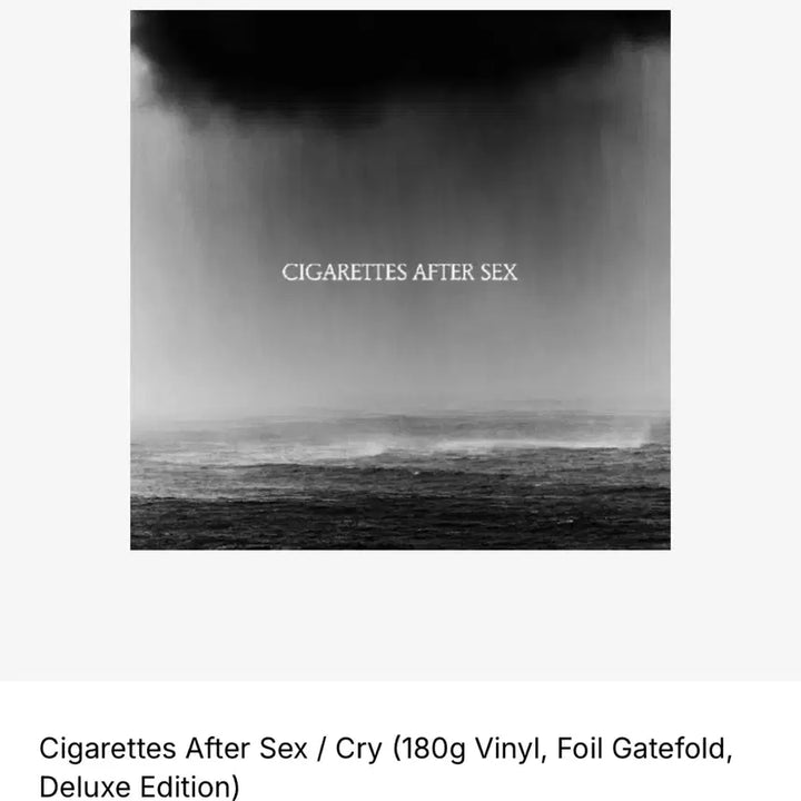 [BUNJANG] Cigarettes After Sex Sexxyourself Cry LP Vinyl New / 시가렛 애프터 섹스 섹후땡 Cry LP 바이닐 새상품