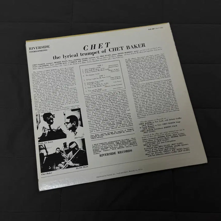 [BUNJANG] Chet Baker Riverside Version LP Vinyl / 쳇 베이커 chet riverside 버전 LP 바이닐 새상품