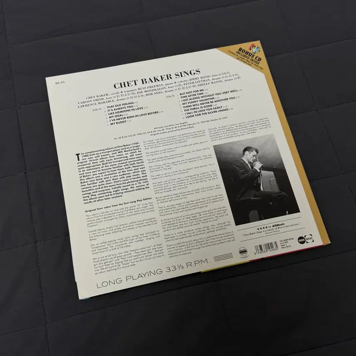 [BUNJANG] Chet Baker Chet Baker Sings LP Vinyl / 쳇 베이커 chet baker sings LP 바이닐 새상품