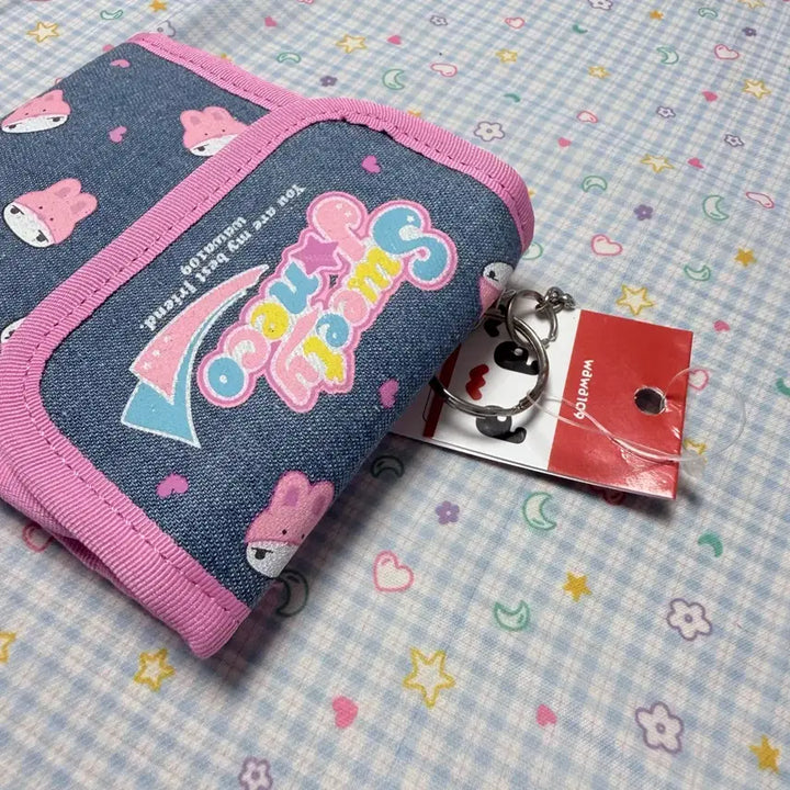 [BUNJANG] Wawa109 Aineko Denim Wallet / 고전문구 고전 와와109 아이네꼬 아이네코 지갑 청지갑 데님지갑