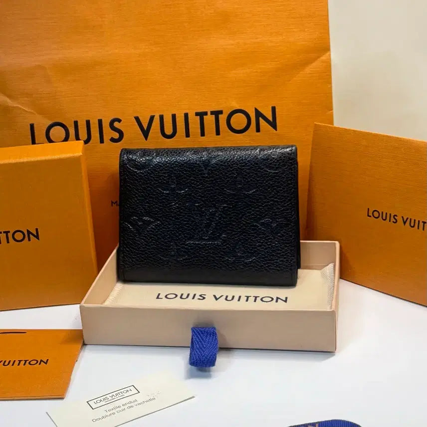 [BUNJANG] Louis Vuitton Monogram Empreinte Card Holder Black / [정품/S급] 루이비통 앙프렝뜨 카드지갑
