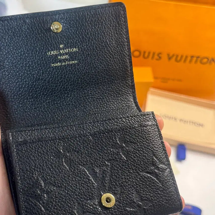 [BUNJANG] Louis Vuitton Monogram Empreinte Card Holder Black / [정품/S급] 루이비통 앙프렝뜨 카드지갑
