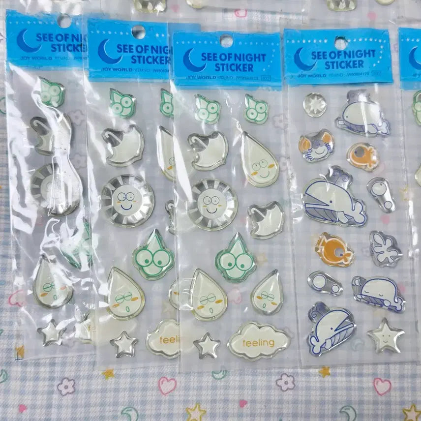 [BUNJANG] Joyworld Water Drop Sticker, Epoxy Sticker / 고전문구 고전 물방울 스티커 고전 에폭시 스티커 조이월드 스티커