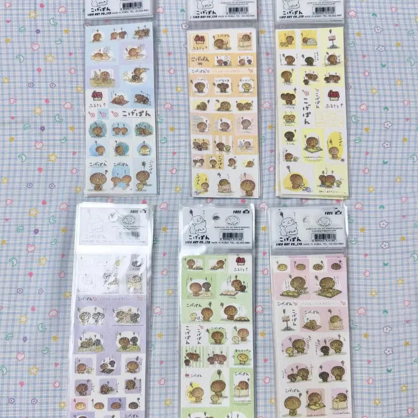 [BUNJANG] San-X Kogepan Classic Stickers / 고전문구 고전 산엑스 코게빵 스티커 탄빵 스티커 고전코게빵