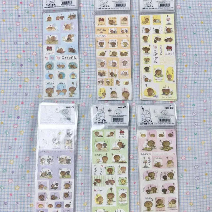 [BUNJANG] San-X Kogepan Classic Stickers / 고전문구 고전 산엑스 코게빵 스티커 탄빵 스티커 고전코게빵