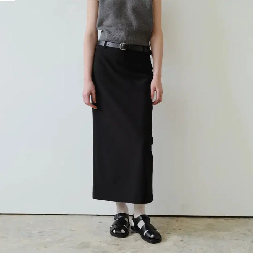 [BUNJANG] Arto H-Line Maxi Skirt Black S / 아르토 H라인 맥시 스커트 블랙 S