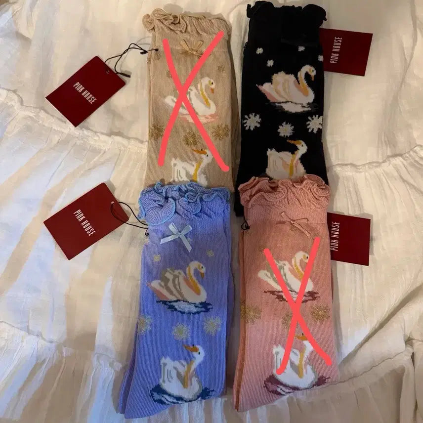 [BUNJANG] Pink House Cotton Socks / 핑크 하우스 면 양말 삭스