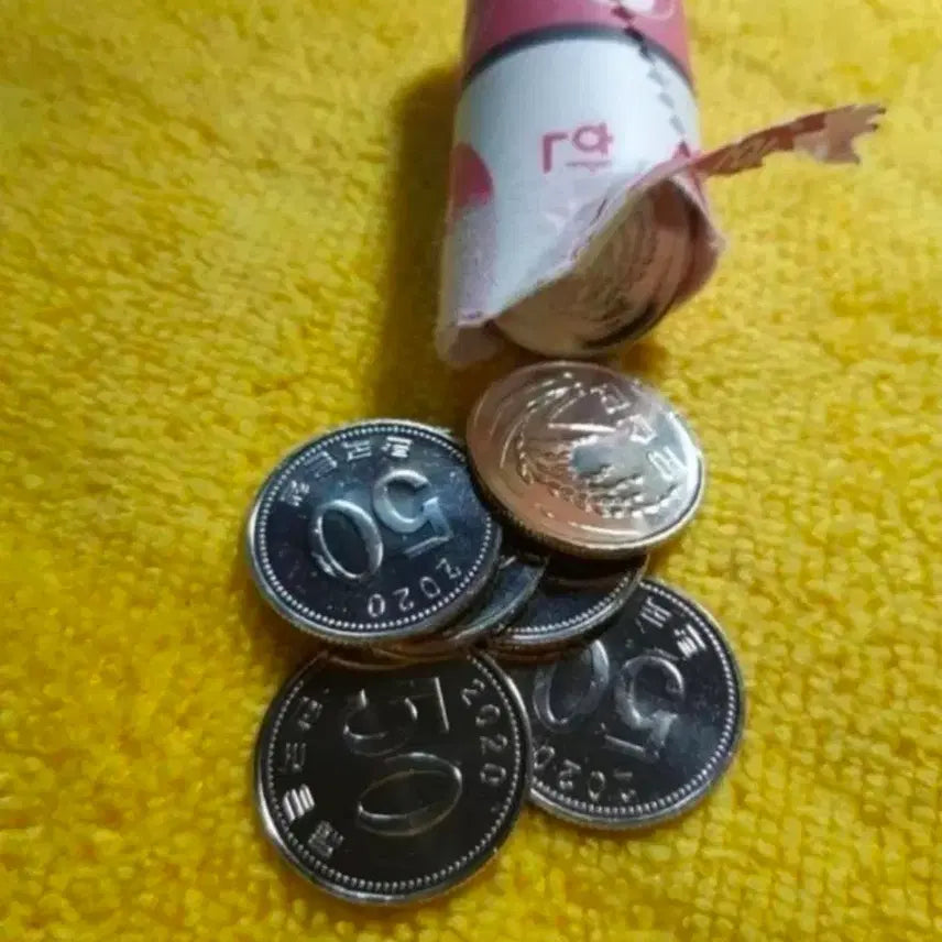 [BUNJANG] 2020 Unused 50 Won Coin Bundle (10 pcs) / 2020년 미사용 50원주화 10개 일괄.한국은행 주화 화폐 동전