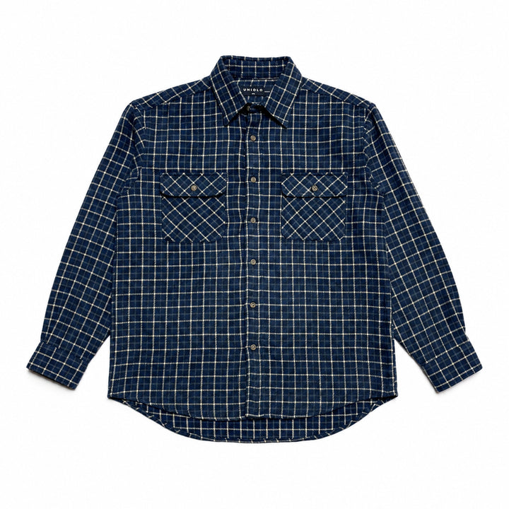 [BUNJANG] Uniqlo Heavy Check Flannel Shirt (M) / JPN 00s 일본 빈티지 y2k 아메카지 올드 유니클로 헤비 체크 셔츠