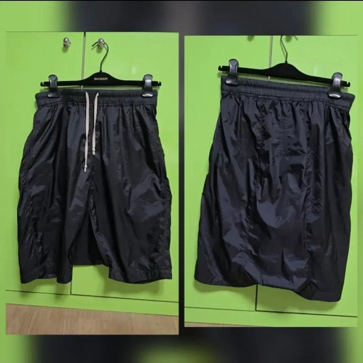 [BUNJANG] Rick Owens Genuine Black Nylon Shorts / 새상품급/릭오웬스[정품]나일론 반바지