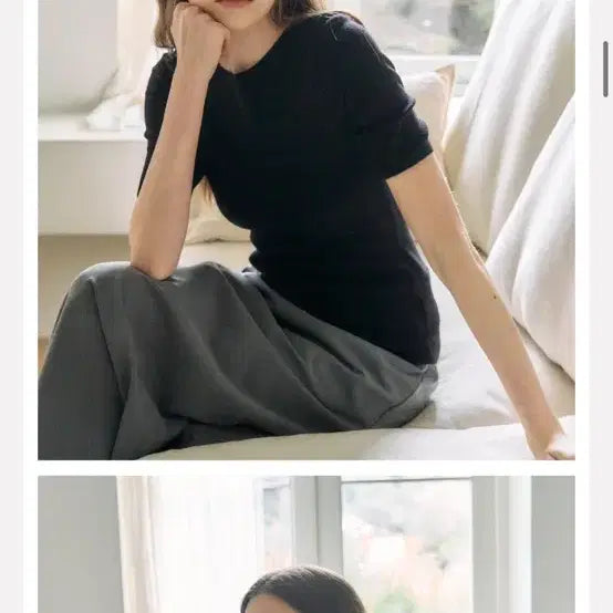 [BUNJANG] Elioti Black T-Shirt / <새상품> 엘리오티 블랙 반팔 티셔츠 핀매합니다 6민
