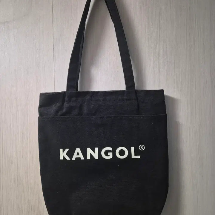 [BUNJANG] Kangol Black Logo Eco Bag / 캉골 블랙 로고 에코백