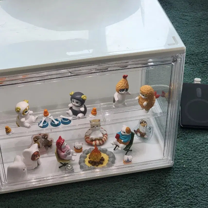 [BUNJANG] Cute Cat Figurines Set with Acrylic Stand / 고양이, 귀여운 피규어